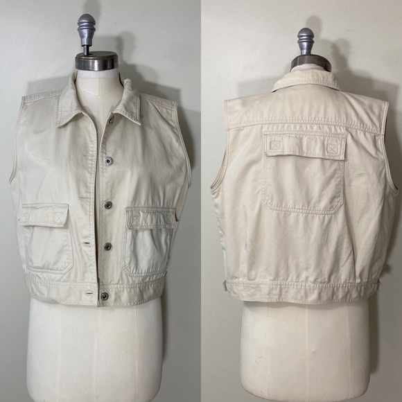 ALGONQUIN 100% COTTON BUTTON UP FIELD VEST! - Picture 1 of 12